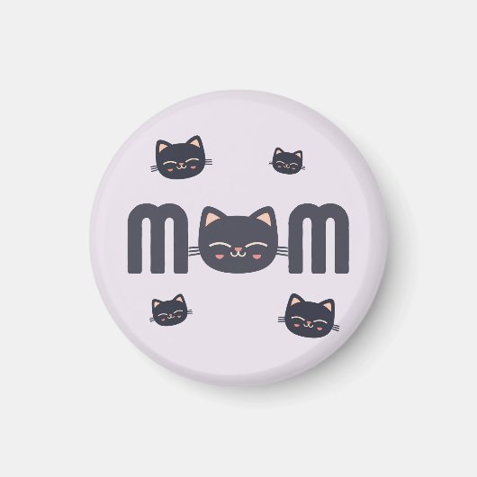 Cute Cat MOM マグネット (正面)
