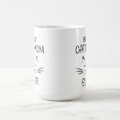 Cute Cat Mom Ever Typography Illustration Gift コーヒーマグカップ (中央)