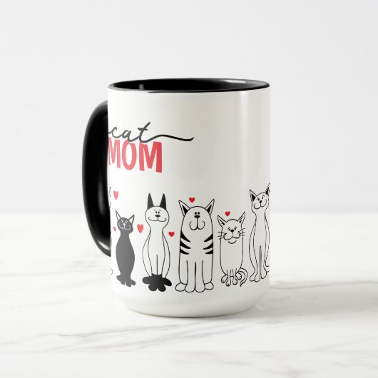 Cute Cat Mom Mug マグカップ (正面左)