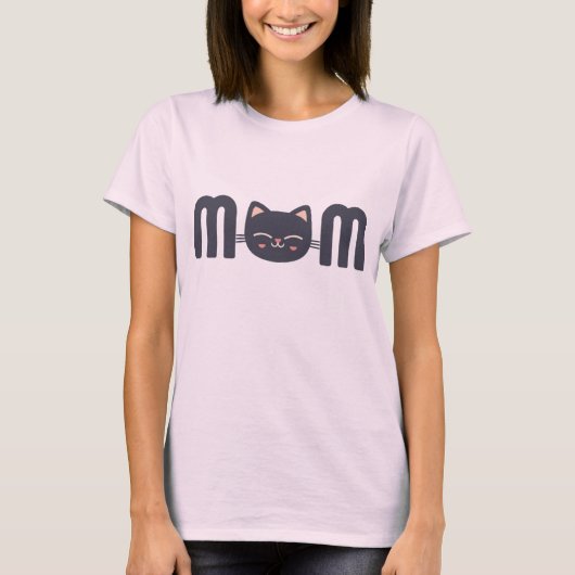 Cute Cat MOM Tシャツ (正面)