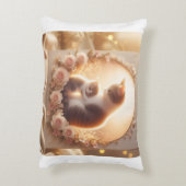Cute Cat Mom Throw Pillow – Gift for Mom アクセントクッション (裏面(縦))