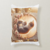 Cute Cat Mom Throw Pillow – Gift for Mom アクセントクッション (正面(垂直))