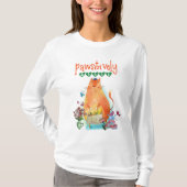 Cute Cat Mouse Pawsitively Vegan Humor Tシャツ (正面)