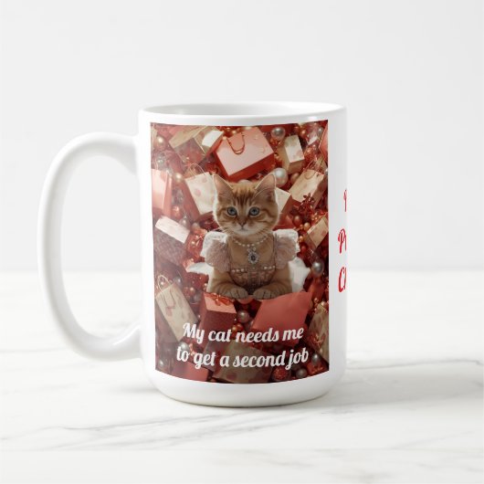 Cute Cat mug コーヒーマグカップ (左)