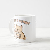 Cute Cat Mug – Funny Coffee Lover Gift コーヒーマグカップ (正面左)