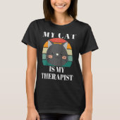 Cute Cat My Cat is My Therapist Raglan Baseball Tシャツ (正面)