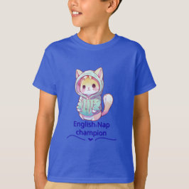 Cute Cat Nap Champion Too T-Shirt Tシャツ