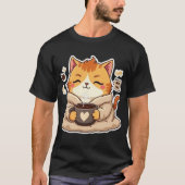 Cute Cat "Not Cake" Coffee Lover Tシャツ (正面)