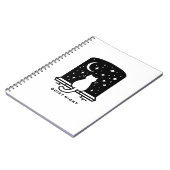 Cute Cat Notebook Minimal Aesthetic Journal Design ノートブック (左側)