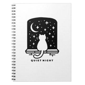 Cute Cat Notebook Minimal Aesthetic Journal Design ノートブック