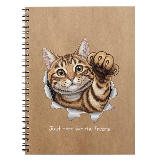 Cute Cat Notes - Spiral Photo Notebook ノートブック (正面)