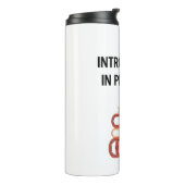 Cute Cat on Books "Introvert in Progress" タンブラー (回転左)