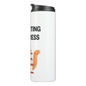 Cute Cat on Books "Introvert in Progress" タンブラー (回転右)