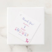Cute Cat Pastel Color Baby Shower フェイバータグ (インサイチュ)