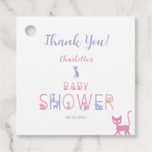 Cute Cat Pastel Color Baby Shower