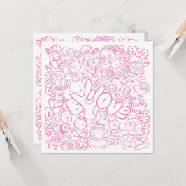 Cute Cat Patten with ASL ILY sign - ASL Design 