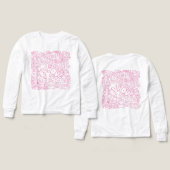 Cute Cat Patten with ASL ILY sign - ASL Design (デザイン 正面&背面)