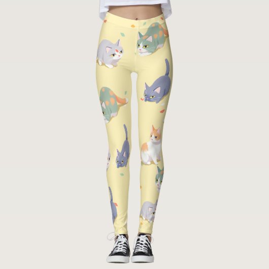 Cute Cat Patter Leggins レギンス (正面)
