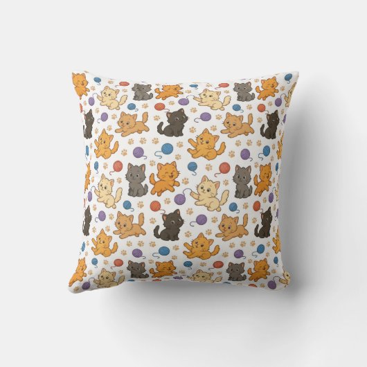 Cute Cat Pattern クッション (裏面)