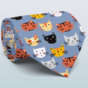 Cute Cat Pattern ネクタイ