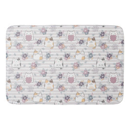 Cute cat pattern バスマット