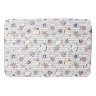 Cute cat pattern バスマット