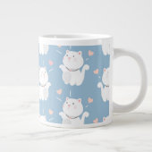 Cute cat pattern design ジャンボコーヒーマグカップ (右)