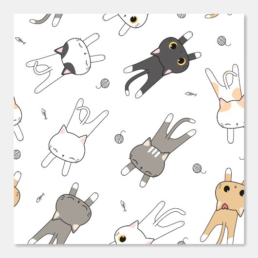 Cute Cat pattern for Your Kid Room 壁紙 (正面)