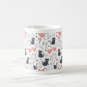 Cute Cat Pattern Mug コーヒーマグカップ (中央)