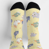 Cute Cat Pattern Socks ソックス (上部)
