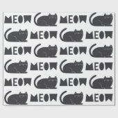 cute cat pattern. Vintage illustration ラッピングペーパー (フラット)