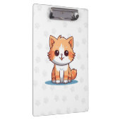 Cute Cat Paw Print Clipboard Aesthetic Cat Design クリップボード (右)