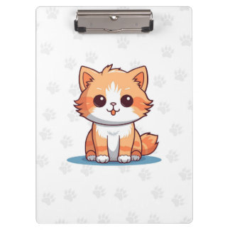 Cute Cat Paw Print Clipboard Aesthetic Cat Design クリップボード