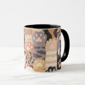 Cute Cat Paws – Two-Tone Coffee Mug マグカップ (正面右)