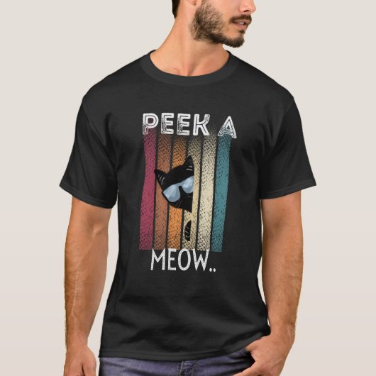Cute Cat Peek A Meow Tシャツ (正面)