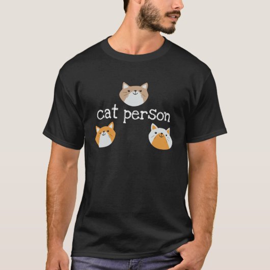 Cute Cat Person   with Kitten Faces Tシャツ (正面)