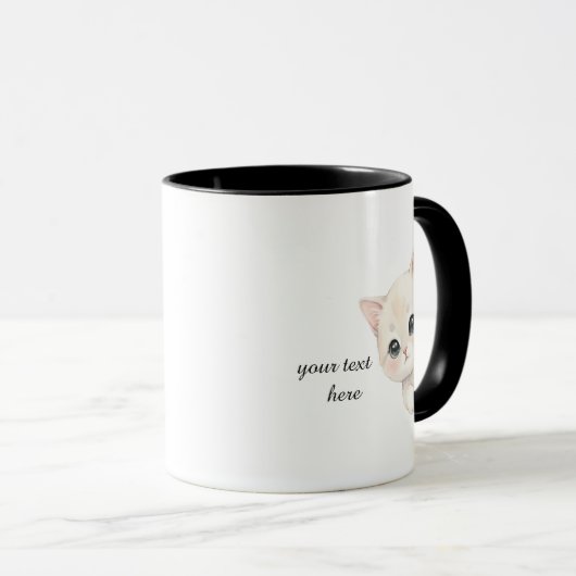 Cute Cat Personalized text マグカップ (正面右)