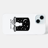 Cute Cat Phone Case Aesthetic Minimal Night Design Case-Mate iPhoneケース (裏面 (横))