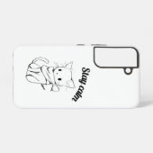 Cute cat phone cover samsung galaxyケース (裏面横)