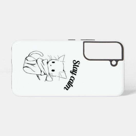 Cute cat phone cover samsung galaxyケース (裏面横)