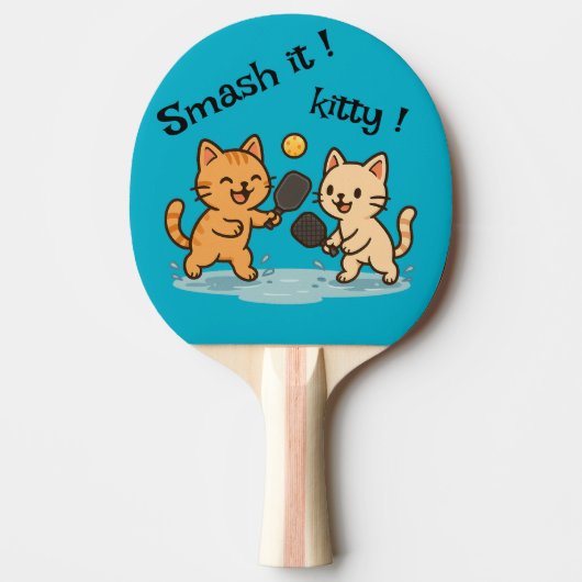 Cute Cat Pickleball Ping Pong Paddle 卓球ラケット (正面)