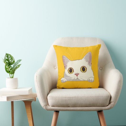 Cute Cat Pillow Adorable Gift for Cat Lovers & Pet クッション (椅子)