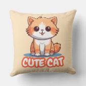 cute cat pillow case  クッション (裏面)