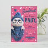 Cute Cat Pink and Blue Kitten 招待状 (スタンド正面)