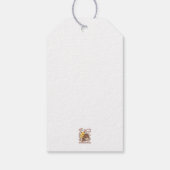 Cute Cat Riding Chocolate Milk Carton Kawaii Art ギフトタグ (裏面)