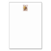 Cute Cat Riding Chocolate Milk Carton Kawaii Art テーブルナンバー (裏面)