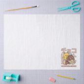 Cute Cat Riding Chocolate Milk Carton Kawaii Art 薄葉紙 (クラフト)