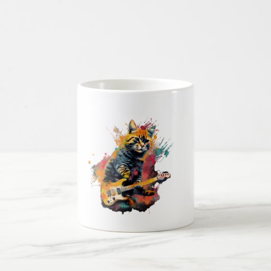 cute cat rocks tar design コーヒーマグカップ (中央)