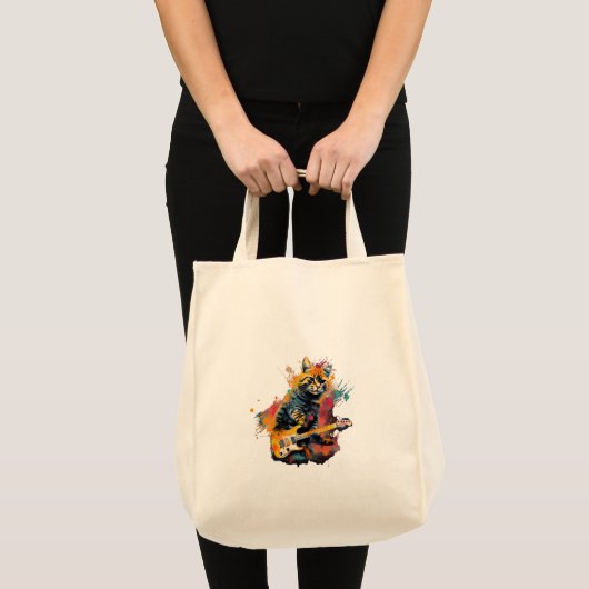 cute cat rocks tar design  トートバッグ (正面(商品))