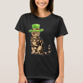 Cute Cat Saint Patrick Day  Happy St Kitten Day Tシャツ (正面)
